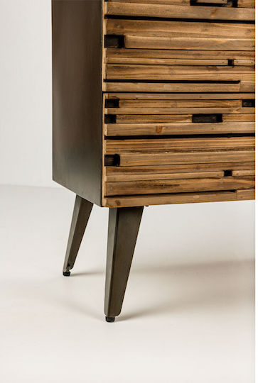 Coast Wooden Chest of Drawers with 3 Drawers Natural 90x37x79cm