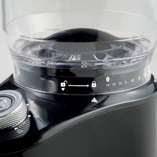 Ariete ART 3023 Електрически Кафемелачка 200W с Капацитет за Кафе на Зърна 200гр и 14 Степени на Смилане Кафяв
