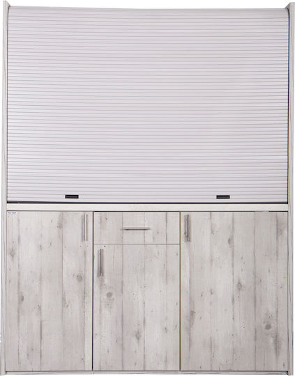 Silver ΚΣ160 Πολυκουζινάκι με Δεξιά Γούρνα 160x65x209cm Γκρι