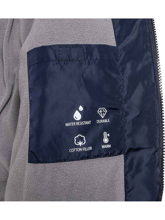 Kids' Casual Jacket with Hood Navy Blue