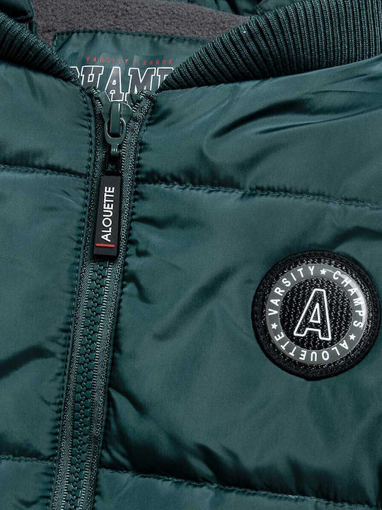 Kids Casual Short Jacket with Lining Green