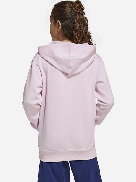 adidas Παιδικό Φούτερ με Κουκούλα και Τσέπες Ροζ Essentials