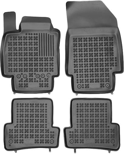 Rezaw Plast Set of Front and Rear Mats 4pcs Tray Type for Renault Captur 2013-2019 Black