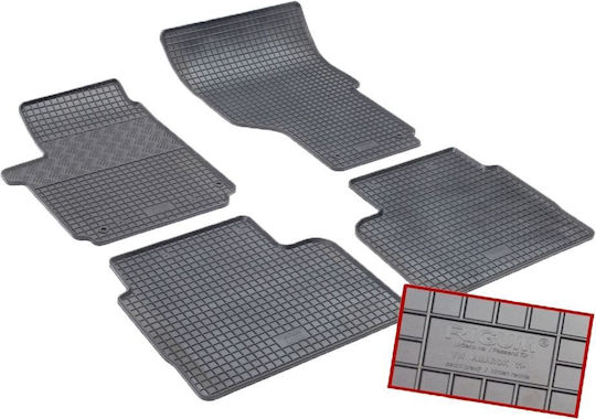 Rigum Set of Front and Rear Mats 4pcs for Volkswagen Amarok 2011+ Black