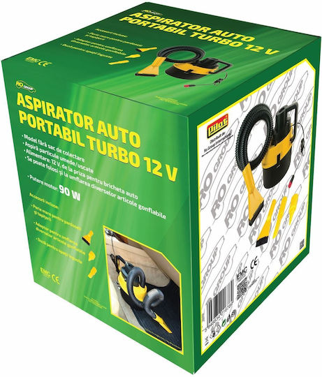 RoGroup Прахосмукачка За Кола С Кабел Запалка 12V 90W