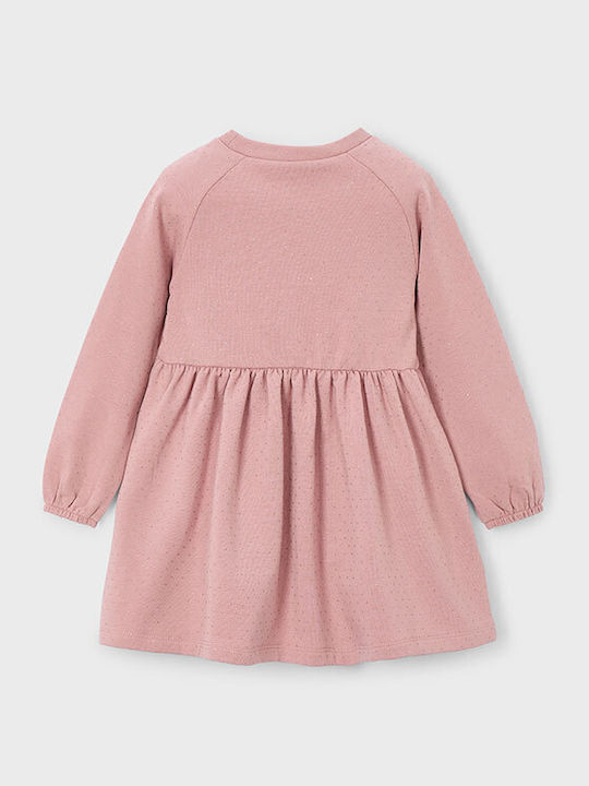 Children's Dress Long Sleeve Set with Accessories Pink