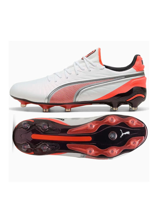 PUMA King Ultimate FG/AG Ποδοσφαιρικά Παπούτσια με Τάπες Μπεζ PUMA King Ultimate FG/AG Ποδοσφαιρικά Παπούτσια με Τάπες Μπεζ