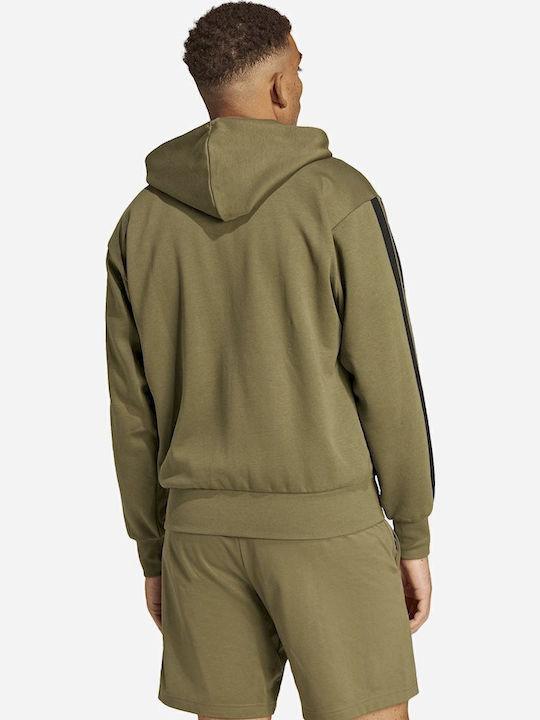 Essentials 3-Stripes Sweatshirt mit Kapuze Schwarze