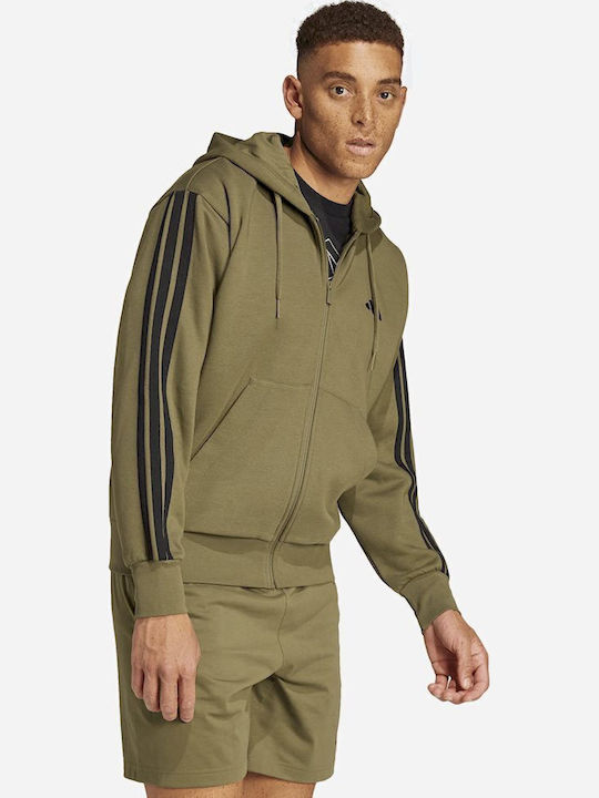 Essentials 3-Stripes Sweatshirt mit Kapuze Schwarze