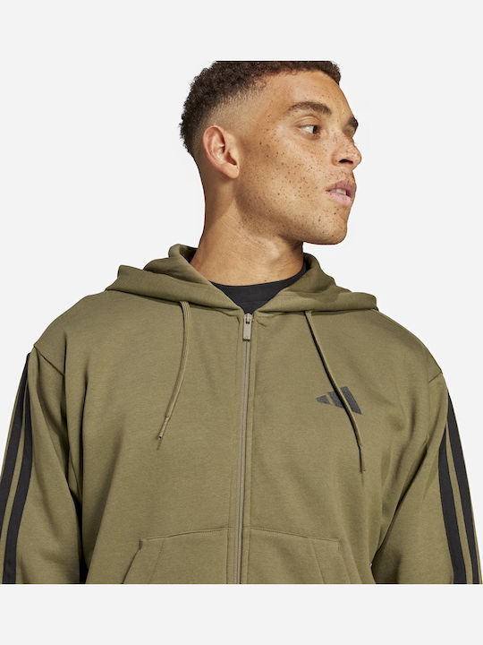 Essentials 3-Stripes Sweatshirt mit Kapuze Schwarze