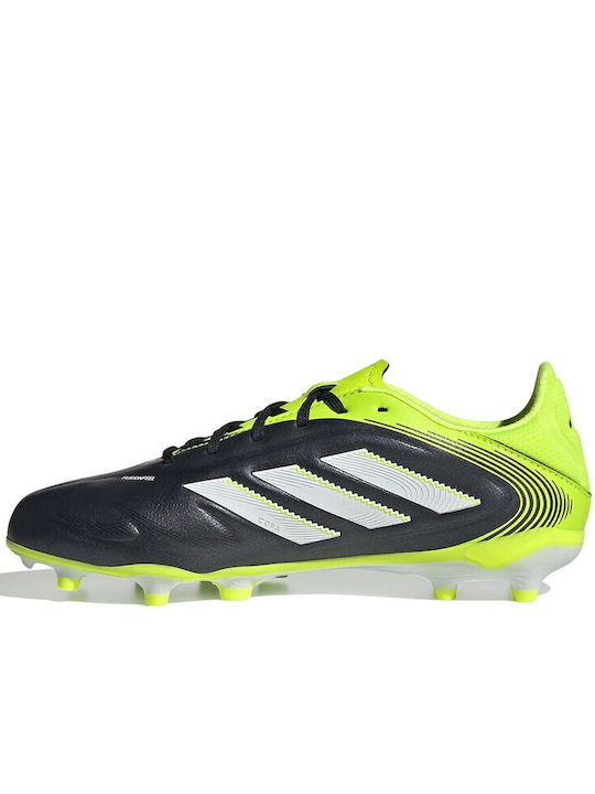Copa Pure III League MG Kids Soccer Cleats with Molded Outsole Core Black / Cloud White / Lucid Lemon