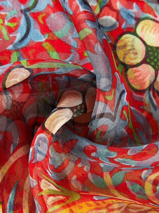 Signare Women's Silk Scarf Red