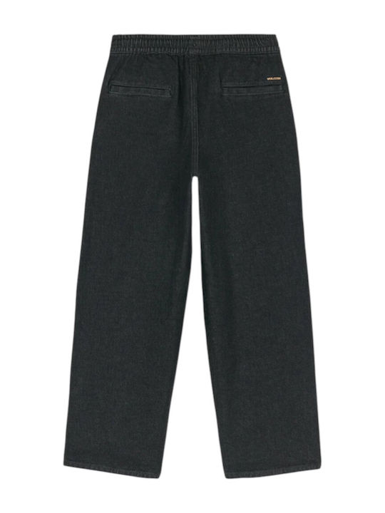 Freazy Men's Jeans Pants with Loose Tapered Fit Black