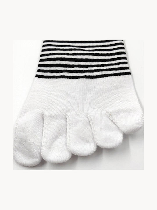 Bambus Baumwollsocken Zehen Socken Gestreift Q&y