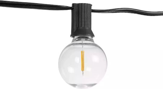 GloboStar Hängend Solarleuchte Girlande 30W 2700lm Warmes Weiß 2700K mit Fernbedienung IP65