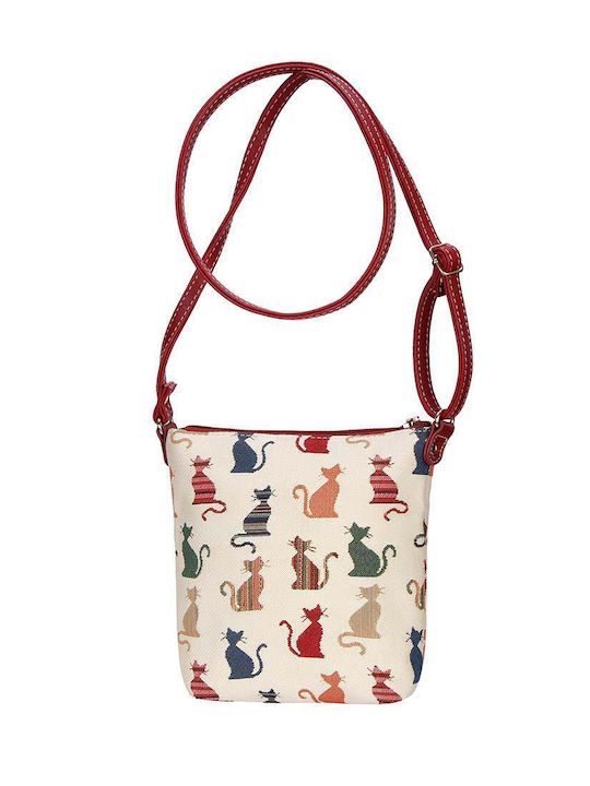 Sling Cheeky Cat Γυναικεία Τσάντα Χιαστί Πολύχρωμη