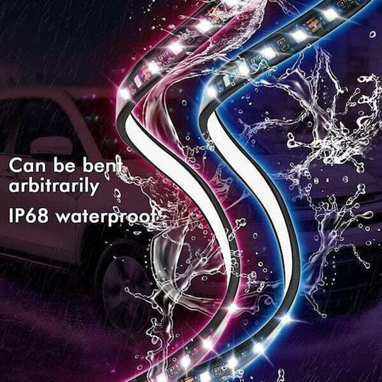 Set LED Strips RGB Music Car Underbody Tube Remote 2x90cm 2x120cm 4 Pieces
