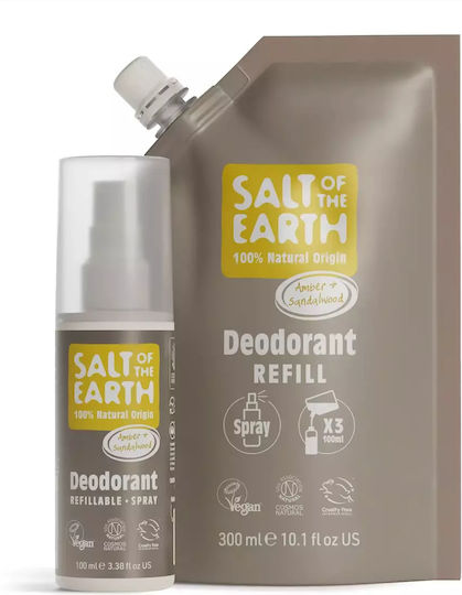 Salt Earth Amber & Sandalwood Spray Refill Spray Pouch 300ml