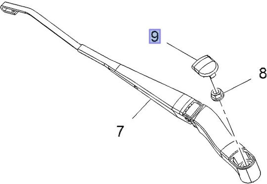 Genuine Front Wiper Arm Cap Opel Insignia-yr00002380