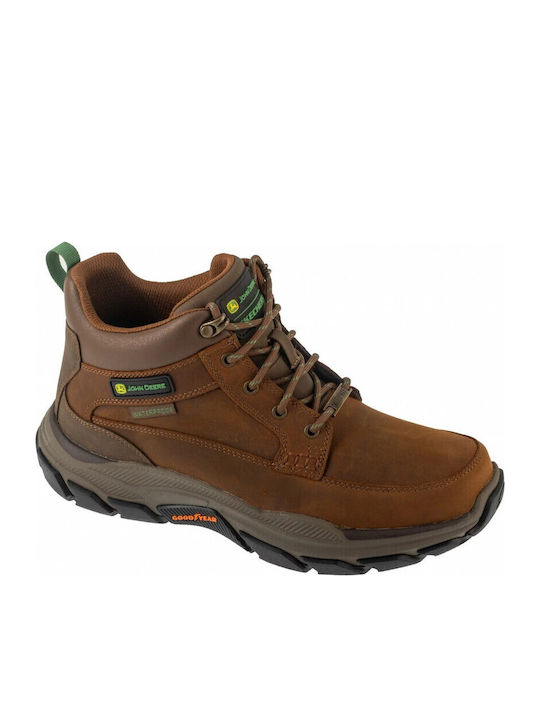 Skechers Respected Landin Ανδρικά Ορειβατικά Μποτάκια Καφέ