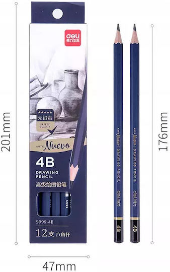 Deli 4B Sketching Pencil Nuevo Series Pack 12