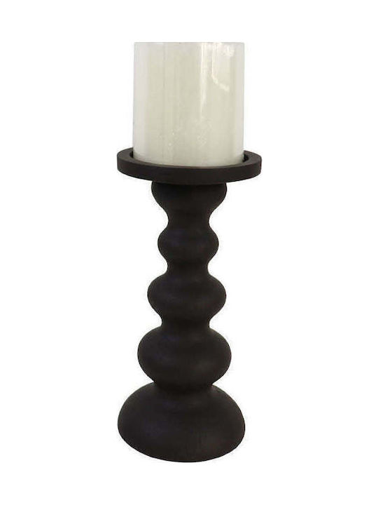 InTheBox Alisi Candle Holder Polyresin in Black Color 10x21x10cm 1pcs