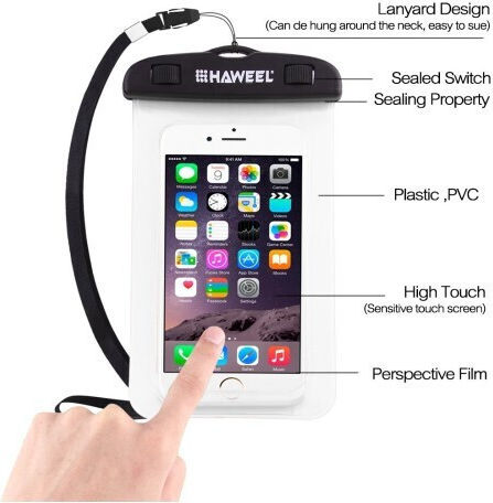 Haweel Hwl-7002 Universal Waterproof Bag Case Έως 6 5" Grey 2100021187632