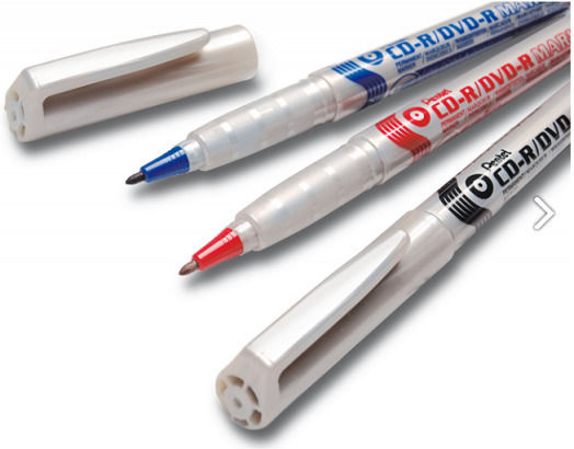 Pentel Μαρκαδόρος για CD/DVD Μαύρος 0.8mm