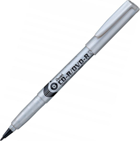Pentel Μαρκαδόρος για CD/DVD Μαύρος 0.8mm