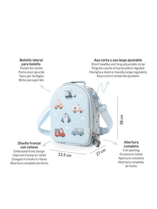 Tutete Schulranzen Rucksack Kindergarten Hellblau mit Flaschenhalter