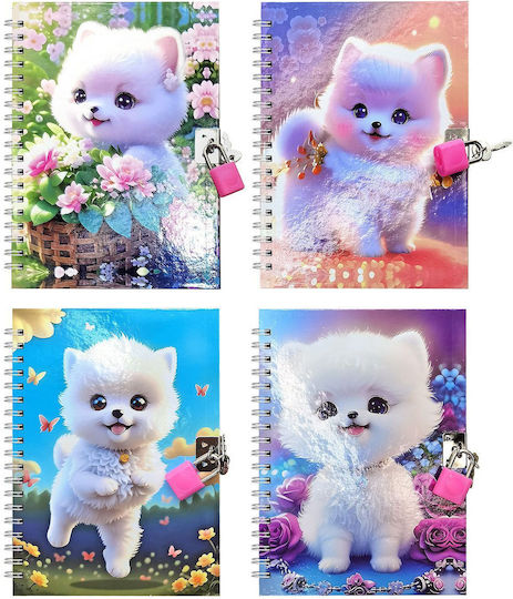 Justnote Notebook 48 Sheets with Padlock (Μiscellaneous Designs/Colors)