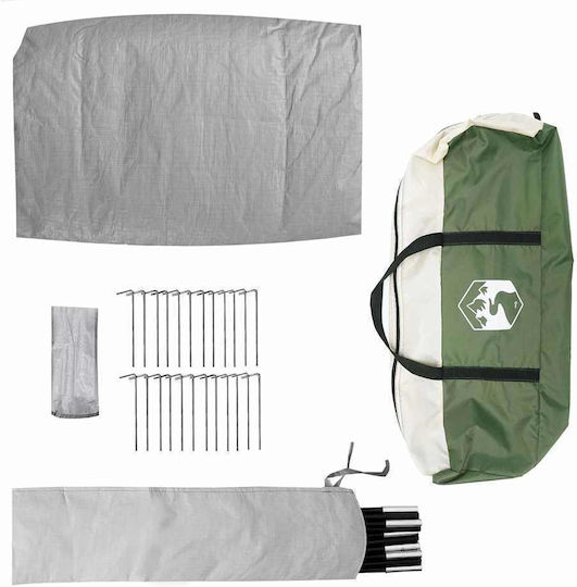 vidaXL Summer Camping Tent Teepee Green for 10 People 680x430x270cm