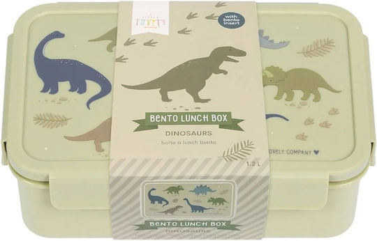 A Little Lovely Company Plastic Kids' Food Container Dinosaurs Yellow x x 7.5cm