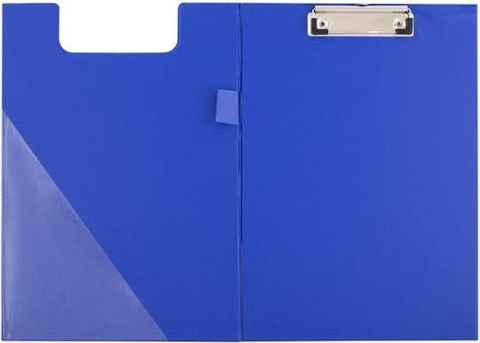 D.rect Clipboard with Clamp Conference for Paper A4 Blue 1pcs