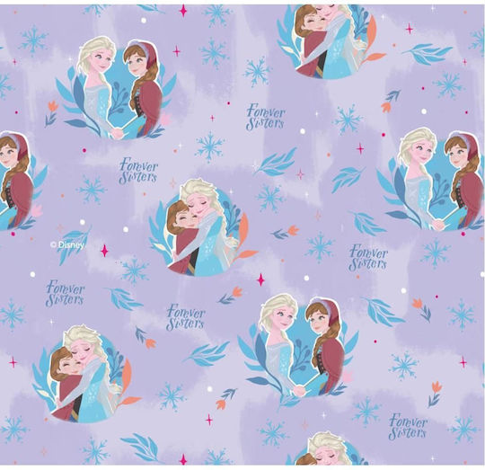 Diakakis Einwickelpapier für Geschenke mit Motiv "Gefroren" Lila 70cm.