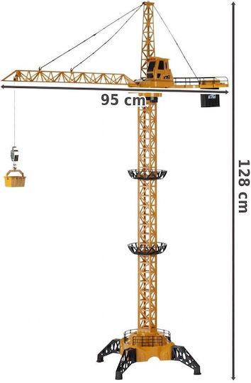 Remote Control Toy Crane Τηλεκατευθυνόμενο Δομικό Όχημα Κίτρινο