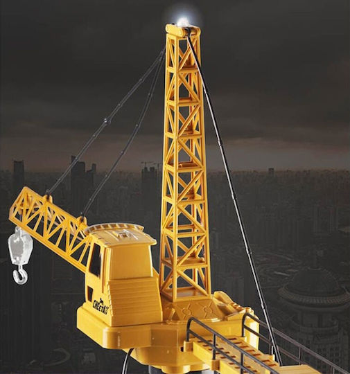 Remote Control Toy Crane Τηλεκατευθυνόμενο Δομικό Όχημα Κίτρινο