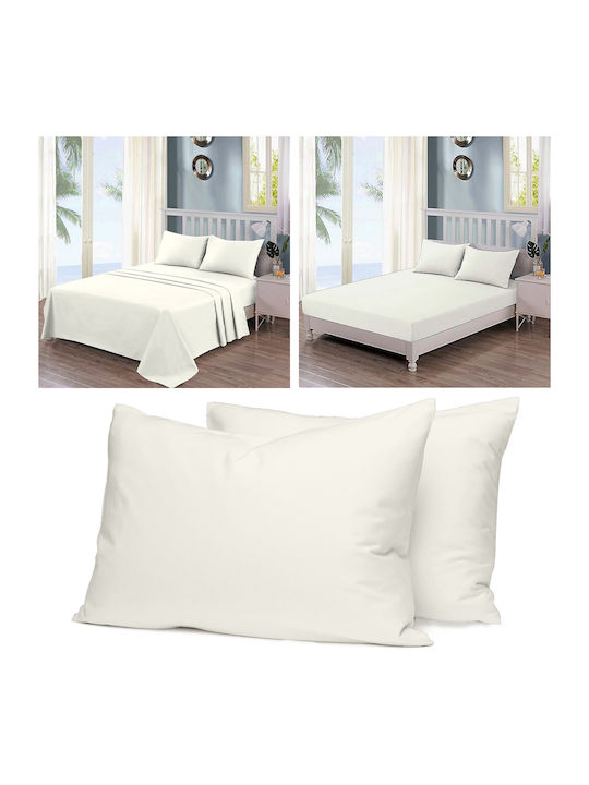 Casa Colori Duvet Cover Single 100% Cotton 160x240 Ecru