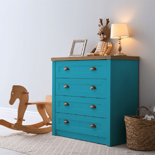 Maja's Memories Μεταλλικό Liquid Craft Paint Light Blue for Wood, Fabric, Porcelain, Glass and Leather Turquoise 120ml