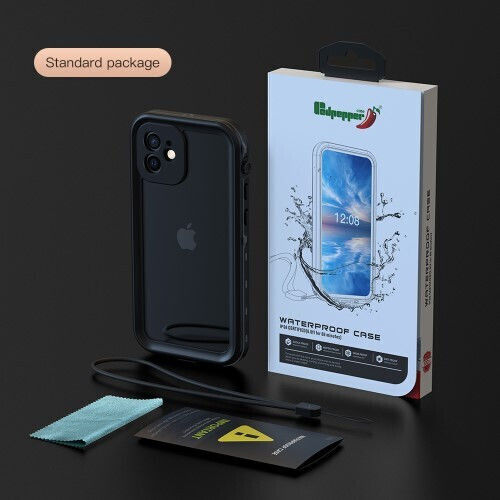 Redpepper Dot+ 360 Full Cover Πλαστικό Αδιάβροχο Μαύρο (iPhone 12)
