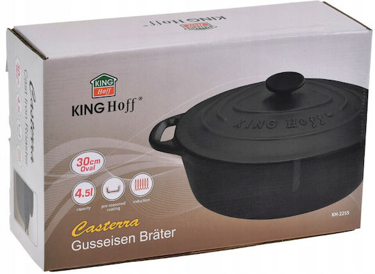 KING Hoff Deep Pot made of Cast Iron 3.9lt / 28cm