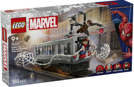 LEGO Super Heroes Spiderman vs Doc Ock Subway Train Scene for Ages 9+ 393 Pieces
