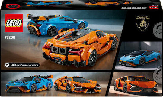 LEGO Speed Champions Lamborghini Revuelto & Huracán STO за 10+ Години 607 Бройки