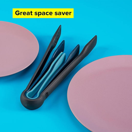 Set of 3 Serving Tongs Tasty 678389 3 Sizes Plastic Multicolor