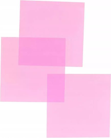 Strigo Transparent Self-Adhesive Memo Pads 75x75 50 Sheets Neon Pink