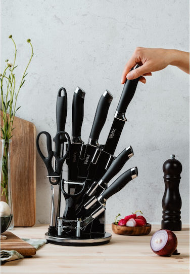 Voltz Knife Set with Block from Stainless Steel 9pcs