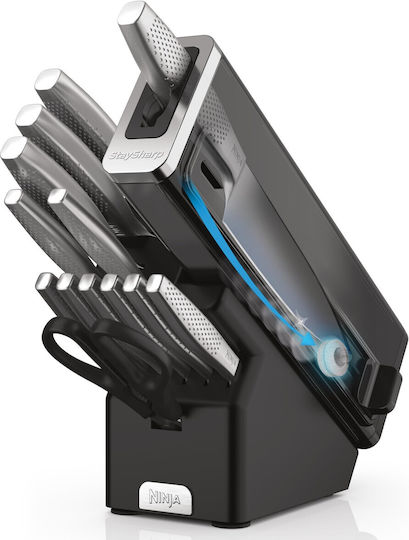 Ninja StaySharp Knife Set with Block from Stainless Steel 14pcs
