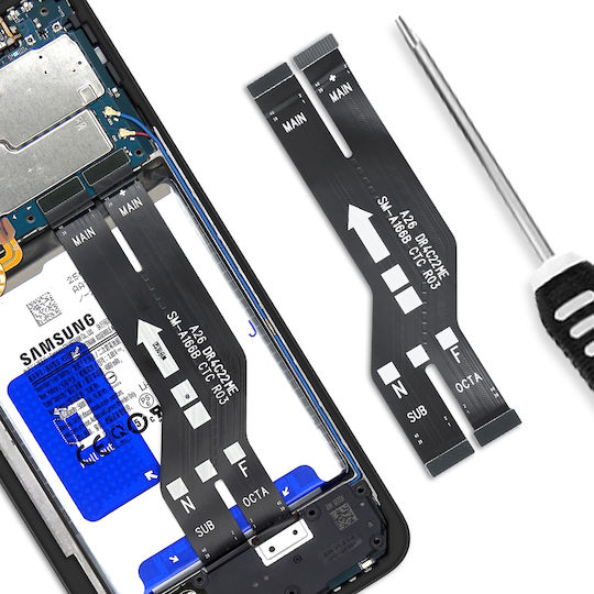 Clappio Кабелна Лента За Свързване На Дънна Платка Samsung Galaxy A26 Основен Флекс Черна