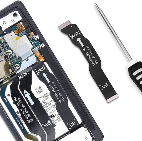 Clappio Основен Гъвкав Конектор Лента За Дънна Платка Galaxy S25 Ultra Черен