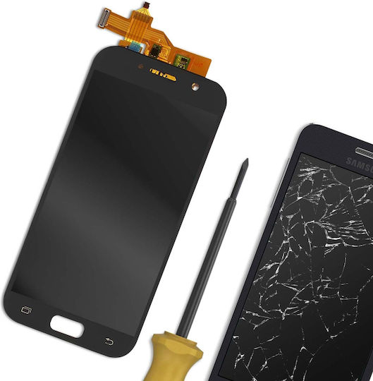 Clappio LCD Screen Full Touch Galaxy A5 2017 SM-A520F Brightness Management Chip Black